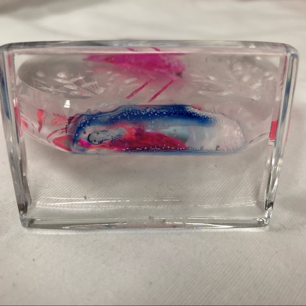 Plexiglass Imprinted Flamingo Etched 5.25” x 3.5” - Picture 3 of 3